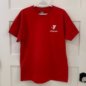 Gildan YMCA Lifeguard Cotton Short Sleeve T Shirt Large
